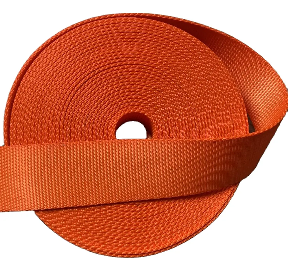 مصنع صيني لتصنيع المعدات الأصلية وتصنيع التصميم الأصلي 50 مللي متر اللون البرتقالي حزام نايلون قوي