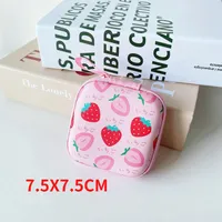 Dessin animé Mini sacs de rangement mignon pour airpods étui de rangement pour casque pour iPhone câble USB écouteur écouteurs accessoires sac de rangement