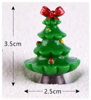 En Stock prêt à expédier vert Miniature maison de poupée Mini poupée de noël blanc jouet noël saule arbre Figure hiver décoration enfant jouet
