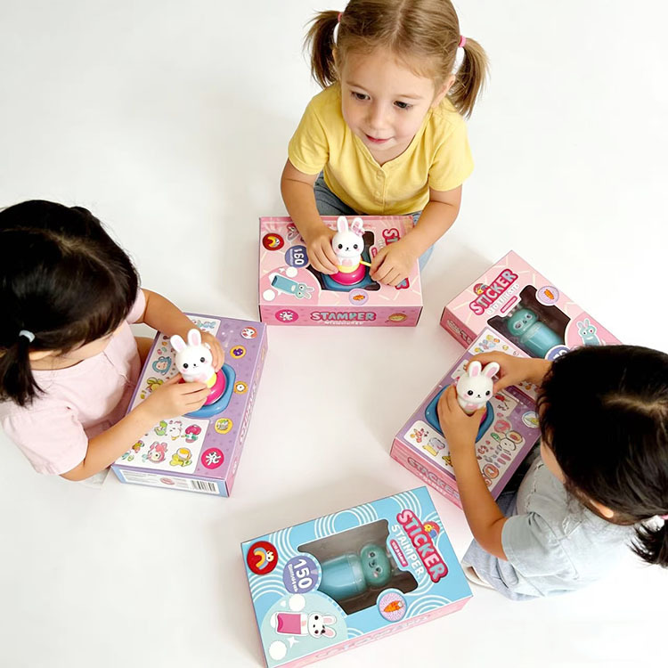 Sticker Stamper Set for Kids Cartoon
