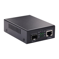 1*100M/1G/2.5G/10Gbps Adaptive RJ45 Port with 1*10Gbps SFP+ Slot 10G Fiber Optic Ethernet Media Converter