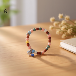 Pulsera de Acero Inoxidable con Elefante de 8mm y Piedra Natural, Joyería de Moda con Dijes - Product Image 3