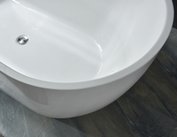 Baignoire autoportante ovale moderne en acrylique de haute qualité, écologique, de luxe, pour bain profond, ensemble pour salle de bain OEM ODM