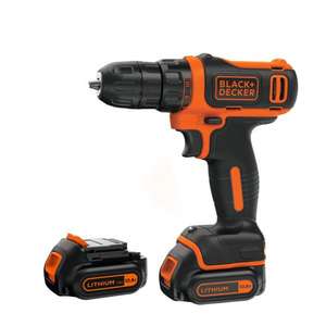 BLACK & DECKER-Taladro de iones de litio ultracompacto de 10,8 V en caso con dos baterías - Product Image 1