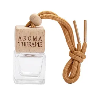 Accesorio de decoración automática, difusor de aroma de aceite esencial de aromaterapia recargable para coche, botella de vidrio colgante para el hogar del coche - Product Image 1