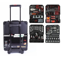 182 PIÈCES – NOUVEAU Kit d'outils de réparation pour voitures et vélos, avec boîte à roulettes en aluminium, clés à douilles et clés à molette – XINGWOTAI XWTLX-002