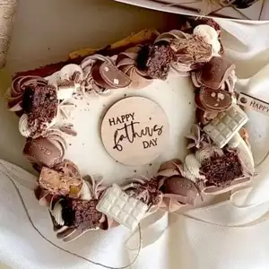 Topper para tarta del Día del Padre, buen papá, te amo, papá, espejo redondo, disco acrílico, decoración para cupcakes - Product Image 3
