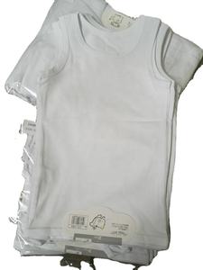 Chaleco sin Mangas Luri 2025 para Niños y Niñas, Color Blanco Puro, Informal, Cuello Redondo, Algodón Peinado Transpirable, Talla Pequeña - Product Image 4
