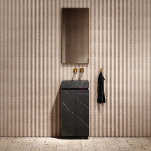 Lusso Calacatta Viola lavandino in marmo elegante lavabo in pietra naturale Design moderno per l'arredamento del bagno - Product Image 4