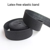 Ceinture élastique blanche et noire tissée 1 pouce brodée 10mm-60mm bandes moins cher 1 \ "20mm-50mm tailles disponibles