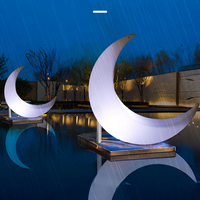 Chaise longue LED demi-lune d'extérieur avec éclairage solaire intégré, indice de protection IP65, pour jardins et sites événementiels