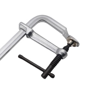Prensa de Barra Tipo F de Alta Resistencia, Forjada, de Garganta Profunda, 100, 120, 140, 180 mm, para Trabajos en Metal, con Mango en T y Almohadilla Giratoria - Product Image 1