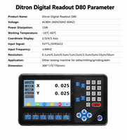 DITRON Dro 2/3/4 axes, affichage numérique LCD 7 pouces avec options multilingues, fonction graphique dynamique pour tour/fraiseuse