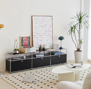 Soportes de <span class=keywords><strong>TV</strong></span> de diseño minimalista, armario cuadrado de almacenamiento de Metal, conjunto de muebles modulares para sala de estar y oficina - Product Image 3