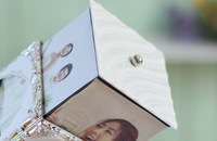 Caja de Música Giratoria Creativa de 5 Pulgadas con Marco de Fotos de PVC, Marco de Fotos para Boda