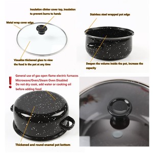New 20Cm Bán Buôn Hiện Đại Điện Gốm Soong Nấu Ăn Nồi Bộ Với Đúc Sắt Dưới - Product Image 6