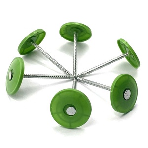Nouveaux clous à tête parapluie en plastique pour isolation de béton et toiture, à tige lisse - Product Image 1