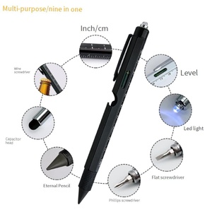 Bolígrafos Multiherramienta 9 en 1 <span class=keywords><strong>para</strong></span> Hombre, Papá, Bolígrafo con Regla, Nivel, Bolígrafo, Punta Táctil, Destornillador, Luz LED - Product Image 3