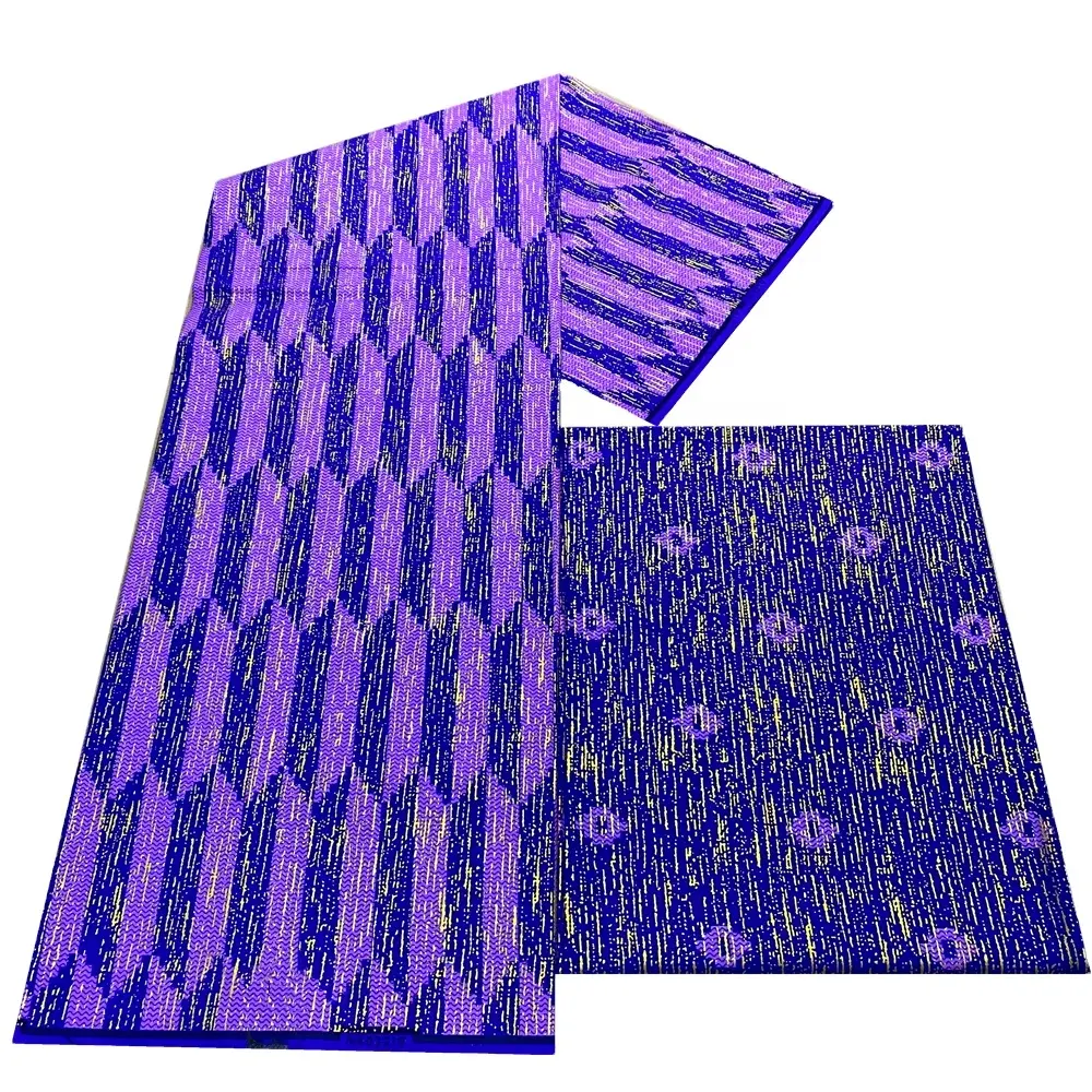 本物のワックスアンカラプリントケンテ生地縫製アフリカンドレスローインクロス綿100% ドレスの最高品質の素材