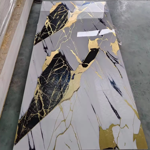 Cao bóng 1200*2440 mét PVC tấm đá cẩm thạch 3D thiết kế UV tường Hội Đồng Quản trị trang trí không thấm nước alternatuve tường bằng đá cẩm thạch tấm trên bán - Product Image 5