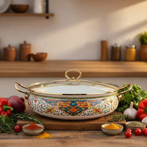 Toptan Metal Deniz Ürünleri Pişirme Emaye Tencere Seti, Ev Tipi Çorba Tenceresi, Deniz Ürünleri Kızartma Tenceresi, Gazlı ve İndüksiyonlu Ocaklara Uygun - Product Image 4