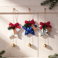 Lot de Décorations de Noël en Gros : Étoiles à Paillettes, Nœuds et Clochettes pour Arbre – Offre Spéciale Fêtes