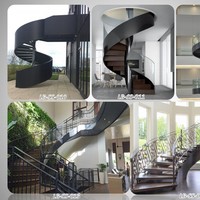 Extérieur Maison Duplex Balcon Antidérapant Escalier Rotatif en Fer Structure en Acier Spirale Épaissie Escalier de Lutte contre l'Incendie