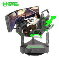 Simulateur de course VR à trois écrans pour divertissement en intérieur, machine de jeu de course de voitures 4D avec fauteuil de jeu