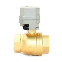 Vanne à bille électrique en laiton 2 ''DN50 12-24VDC & 24VAC 110-230VAC Retour automatique Failsafe NC/NO