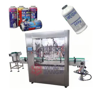 YB-QW2 Automatic Spray Paint Aerosol Tin Can Filling Machine Sealing Machine