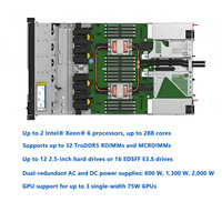 Servidor en Rack ThinkSystem SR630 V4 1U, CPU Xeon de 4.ª Generación, Virtualización de Centro de Datos, Servidor en la Nube, Configuración Personalizada, en Stock