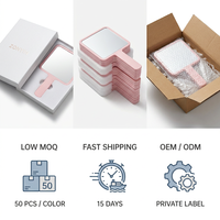 Zonyin – Miroir de poche carré personnalisé avec logo, 5 tailles, miroir de maquillage compact portable avec logo – Vente en gros