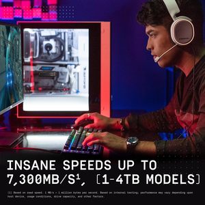 W SN850X สีดำ NVMe Gen4 PCIe M.2 2280 2TB SSD เล่นเกมภายในพร้อมพอร์ตขยายตัวได้ถึง7,300เมกะไบต์/วินาทีสำหรับแล็ปท็อปพลาสติกความเร็วสูง - Product Image 6