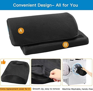 समायोज्य पैर आराम-मेज के नीचे <span class=keywords><strong>Footrest</strong></span> के साथ 2 वैकल्पिक डेस्क के लिए शामिल किया गया, हवाई जहाज, यात्रा, ergonomic पैर आराम तकिया दौर - Product Image 2