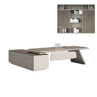 Muebles de Oficina Modernos y Contemporáneos, Escritorio Ejecutivo Hecho de Tablero de Melamina Resistente para Uso en Edificios de Oficinas