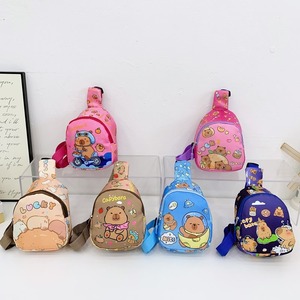 MG 2025 Sac de poitrine imperméable pour enfants Mignon Kapibala Sac à bandoulière décontracté avec fermeture à glissière Petit porte-monnaie pour garçons filles - Product Image 2