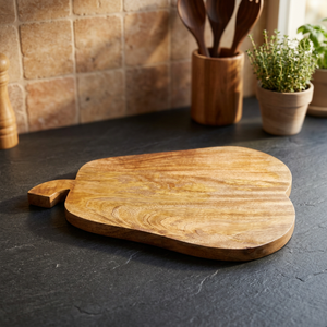 Planche à découper rectangulaire en bois pur de style poire, compatible lave-vaisselle, écologique, durable, non toxique, réutilisable, facile à nettoyer - Product Image 1