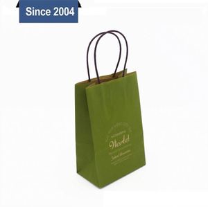 Custom Eco-Friendly Flat Fold Handle Shopping <b>Bag</b> Paper Kraft Folding Design for Food Supermarket Packing and Promotions - Product Image 2