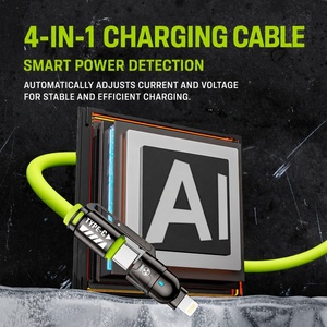 240W 4 In 1 Multi Connector Fast Charging <b>Cable</b> For <b>USB</b> A <b>USB</b> <b>C</b> LN 2M 1M - Product Image 3