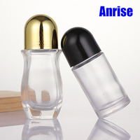 Logo personnalisé 30ml givré 50 ml rouleau sur bouteille d'huile de parfum perles de massage cosmétique crème pour les yeux mat 50 ml rouleau bouteille en verre