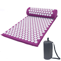 Ensemble de tapis d'acupression et d'oreillers pour le soulagement de la douleur au dos/au cou et la relaxation musculaire