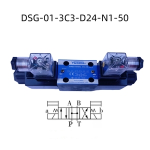 Contrôleur de direction de position hydraulique 3 positions 4 voies DSG-01-3C2-D24-N1-50 pour machines industrielles - Product Image 1