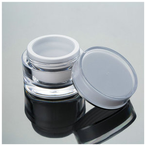 Tarro de acrílico redondo <span class=keywords><strong>para</strong></span> crema facial, crema <span class=keywords><strong>para</strong></span> ojos, exfoliante cosmético, en presentaciones de 5g, 10g, 15g, 20g, 30g y 50g. - Product Image 3