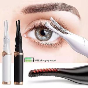 <b>Heated</b> Eyelash Curler 2-in-1 Clip-Type Design 3 Temperature Modes <b>USB</b> Rechargeable Electric Eyelash Curler for Women Girls Gift - Product Image 6