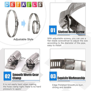JINKUN Abrazadera de Correa <span class=keywords><strong>Berserk</strong></span> de Acero Inoxidable 304, Rollo de 15 Metros para Fijación de Tuberías Industriales - Product Image 3