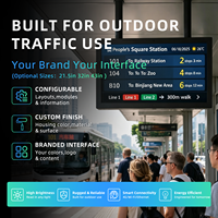 Affichage LCD intelligent pour abri de bus à fixation murale, Android 11, 2+32, WIFI, BT, signalisation numérique pour l'affichage des informations sur les arrêts de transport en commun