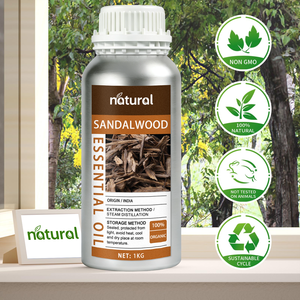 最高品質100%純粋インド産白檀エッセンシャルオイル（スキンケア用、白檀フレグランスオイル、アロマディフューザー製造、香水製造用） - Product Image 2