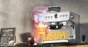 Machine à café expresso semi-automatique Empstorm 21M de style italien rétro avec moulin électrique pour bureau, hôtel, extérieur ou voiture - Product Image 3