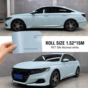 10year warranty 6.5 7.5 8.5mil PET Silk Muriwai <b>white</b> Car <b>Wrap</b> Film Color Changing Vinyl Anti-corrosion Vehicle body Stickers - Product Image 1