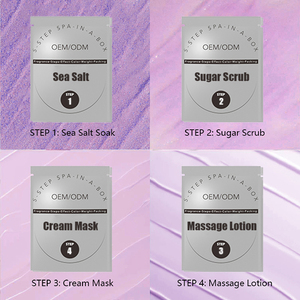 Deluxe Créez votre marque Lait Miel Parfum <span class=keywords><strong>Spa</strong></span> 4 Étapes En 1 Pédicure Sel De Mer Soak Box Soins De La Peau Des Pieds Beauté <span class=keywords><strong>Spa</strong></span> Pédicure - Product Image 4